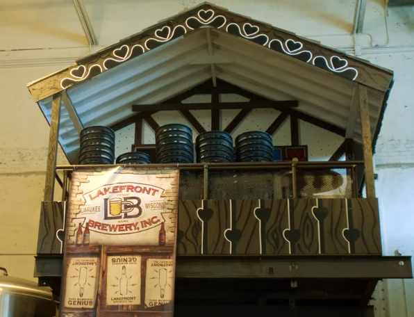 Bernie’s original County Stadium chalet at Lakefront Brewery